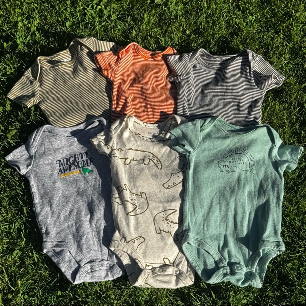 Set of 6 
3 month old bodysuits